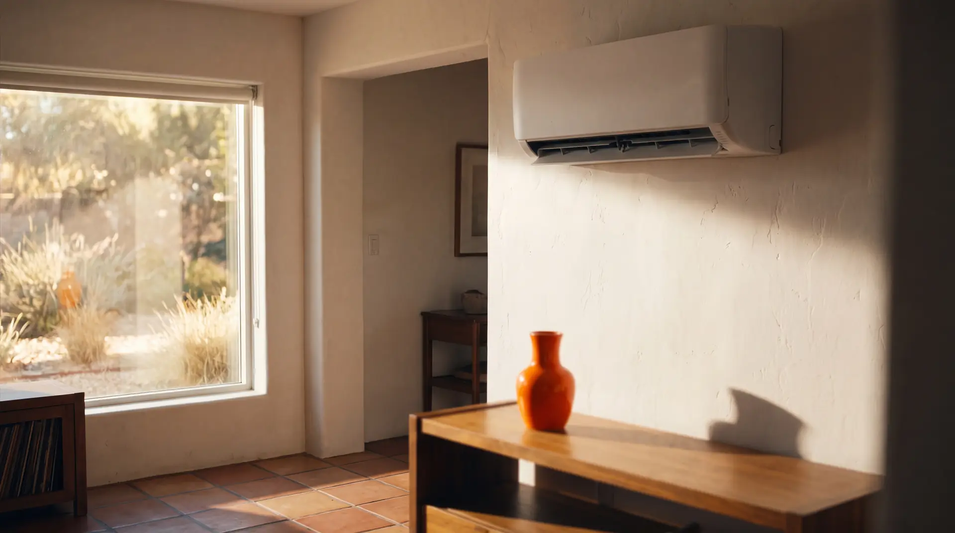 Aire acondicionado instalado en el salón de una vivienda en la costa de Alicante